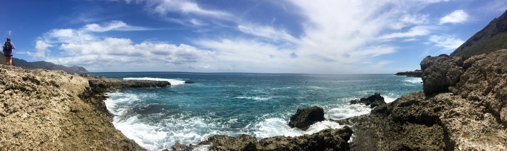 Panoramic view of Pacific Ocean